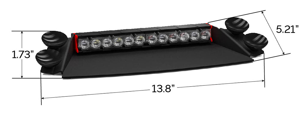 Fusion 2X Dash Light Dimensions