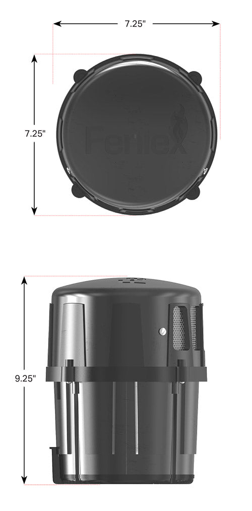 Feniex Hammer Siren Dimensions