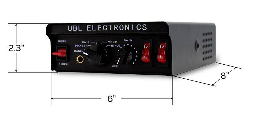 UBL Rotary Siren Dimensions