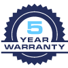 5 Year Warranty