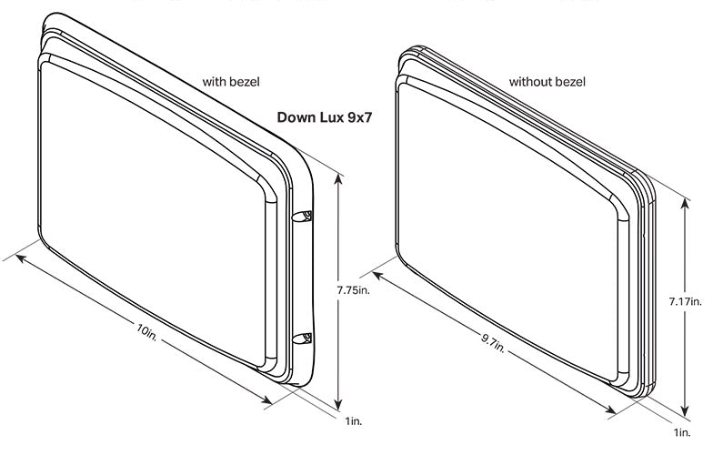 Feniex Down-Lux 9x7 Surface Mount Dimensions