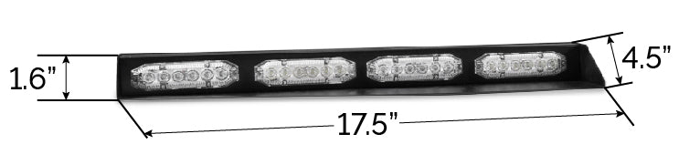 U-Lite Visor Bar Dimensions