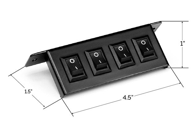 UBL 4 Switch Panel Dimensions