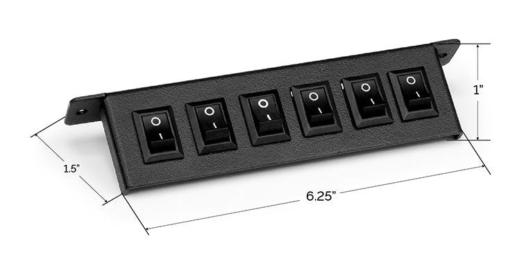 UBL 6 Switch Panel Dimensions