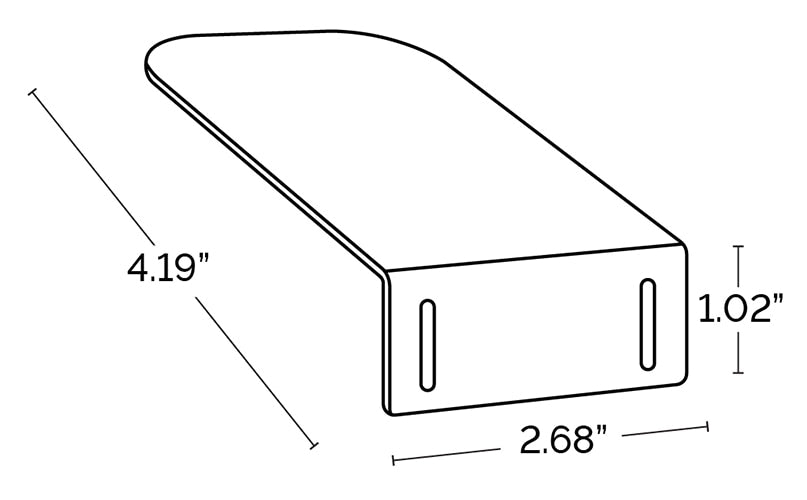 Feniex Fusion/Quad Headliner Bracket Dimensions