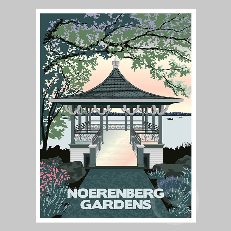 Noerenberg Gardens on Lake Minnetonka Poster by Rich Sladek (frame not –  Image Quest Design