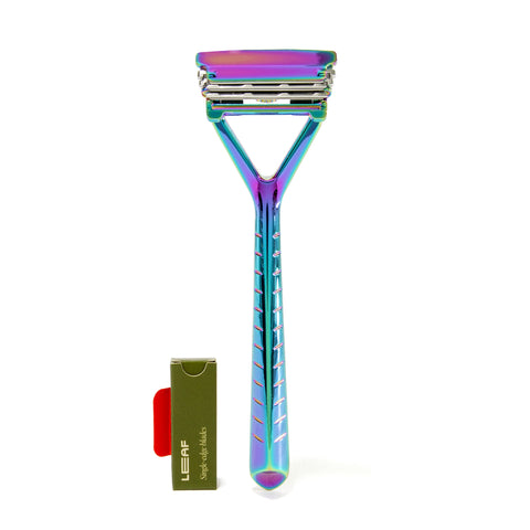 rainbow color plastic free razor