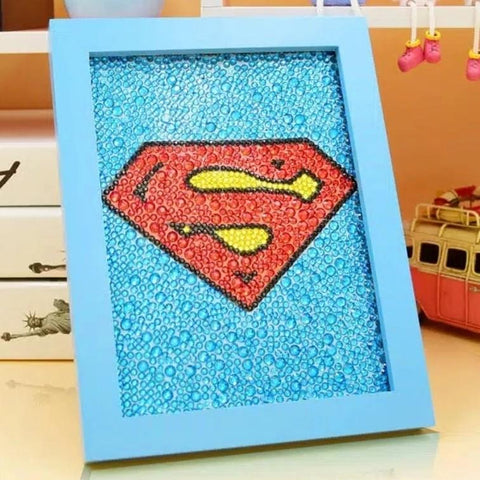 1pc Superhero Theme Children's Diamond Painting Set, Including