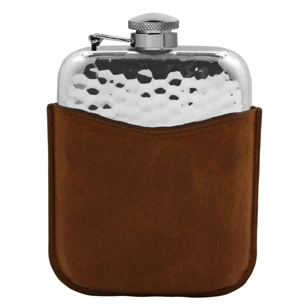 日本最大の日本最大の☆新品未使用スキットル PEWTER HIP FLASK 本革