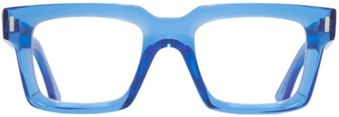 Cutler and Gross boxy blue glasses