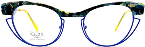 Blue and Yellow LaFont glasses optical