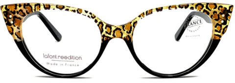 LaFont leopard cat eye glasses