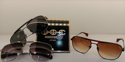 Three pairs of Hoorsenbuhs Model XI sunglasses