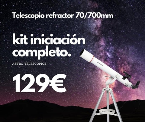 Telescópio refrator iniciante de 70 mm