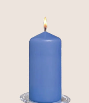 Blue Pillar Candles