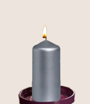 Silver Pillar Candles