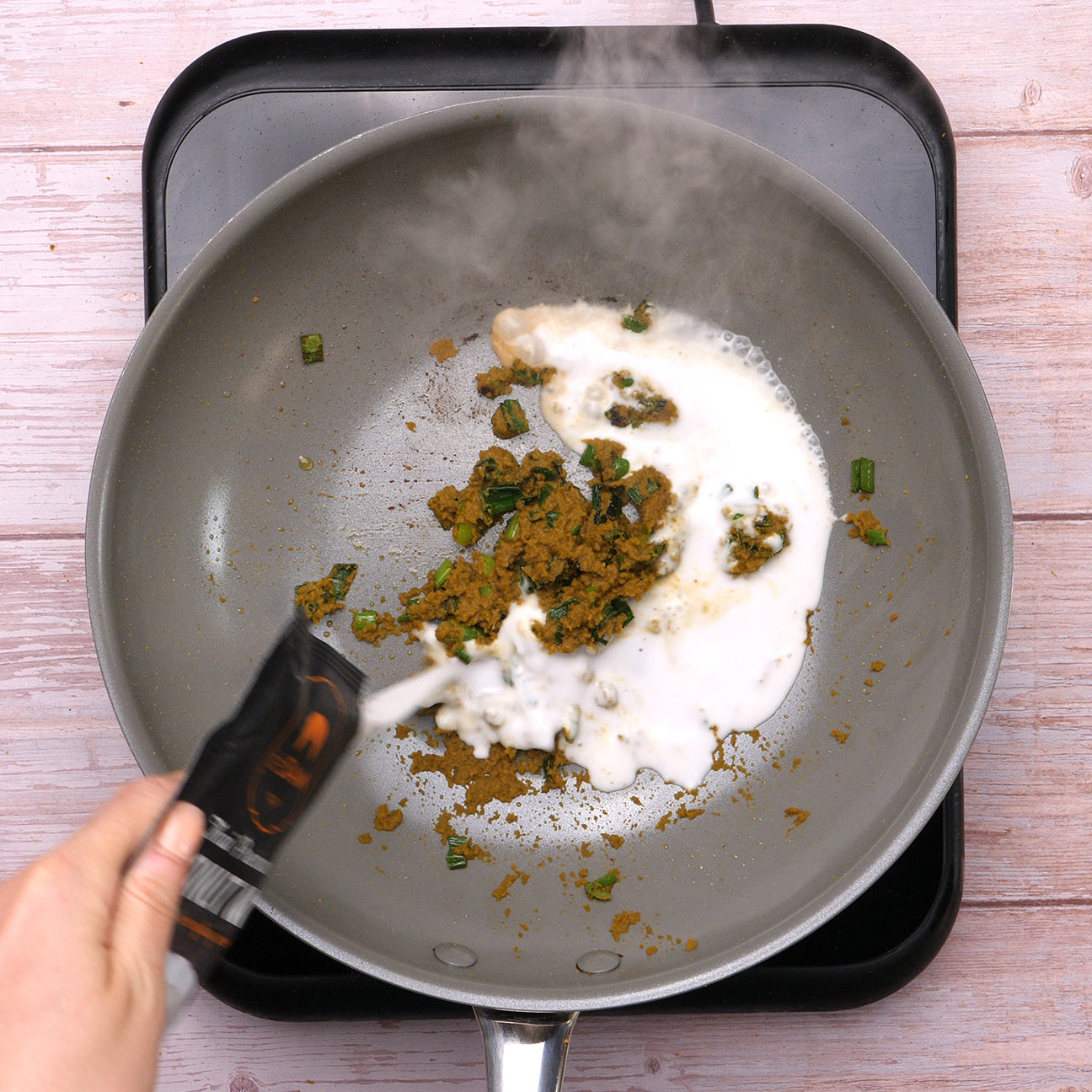 Pasta de curry verde