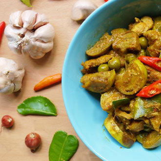 Roergebakken Thaise curry pasta