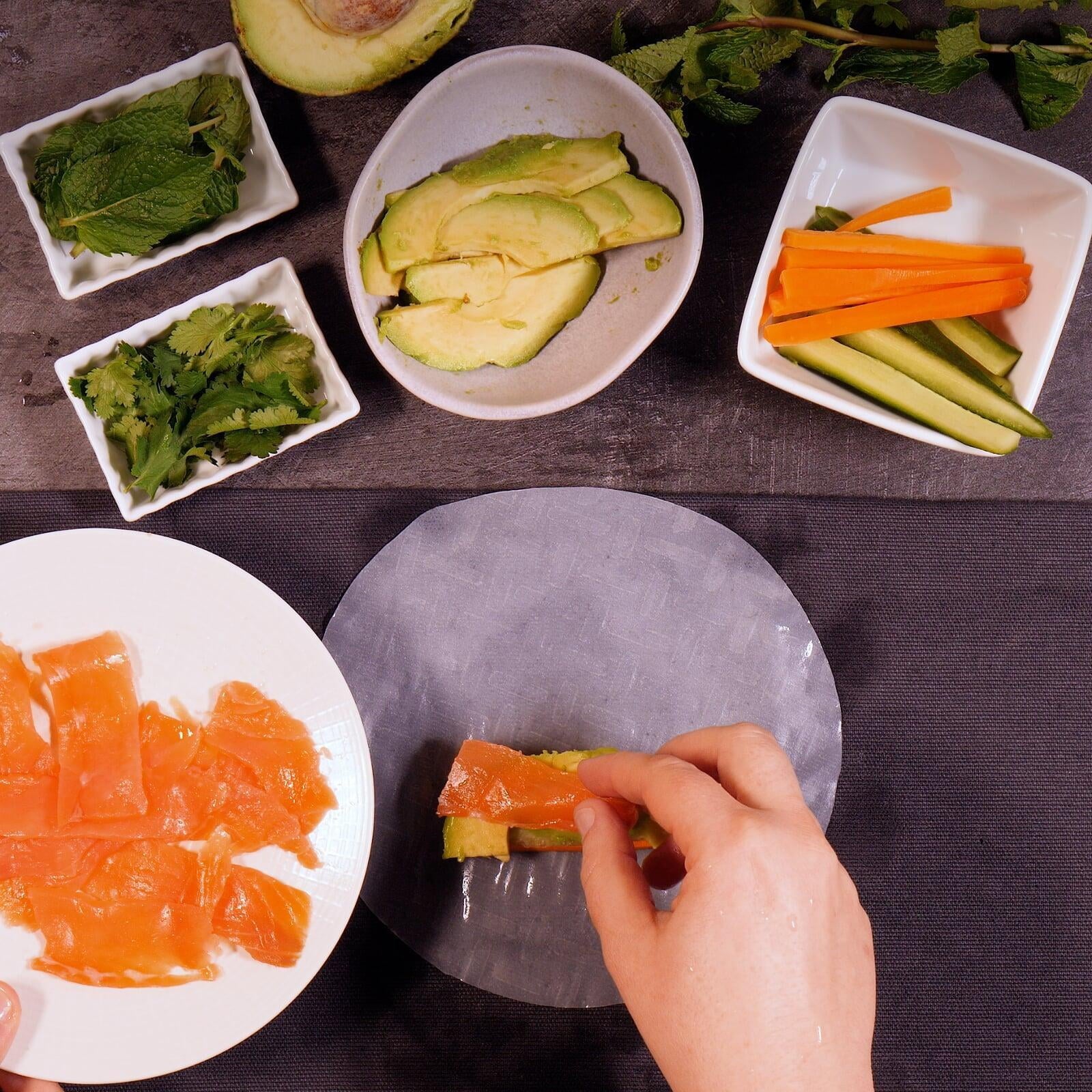 Salmon Summer Rolls