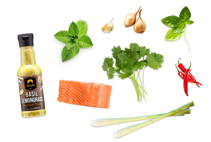 Thai Salmon Ceviche ingredients