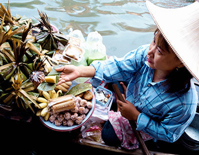 Thaise straatvoedselverkoper