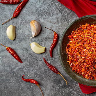 Thai chilies and garlic