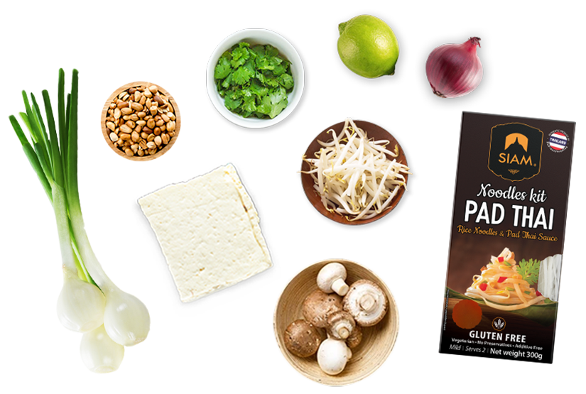 Vegan Pad Thai ingredients