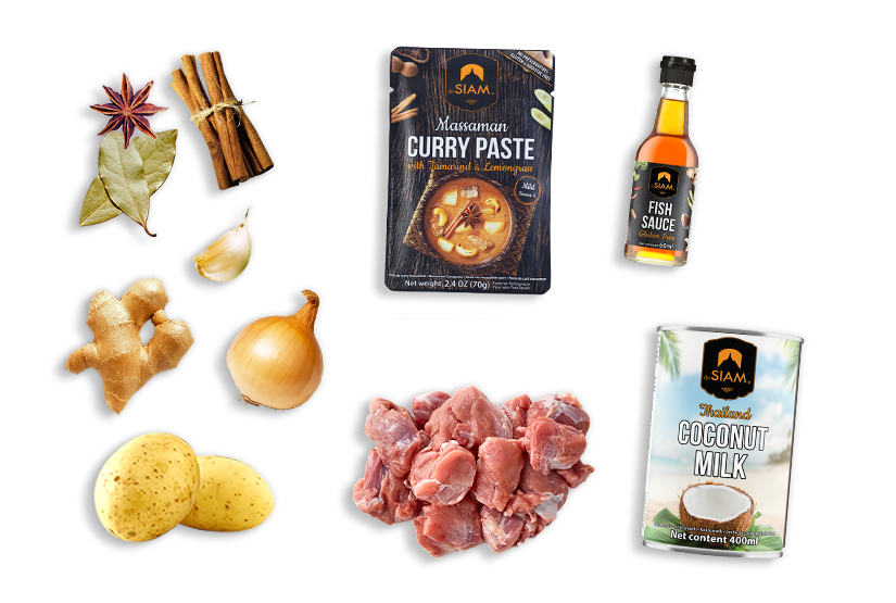 Ingredienti del Massaman Curry