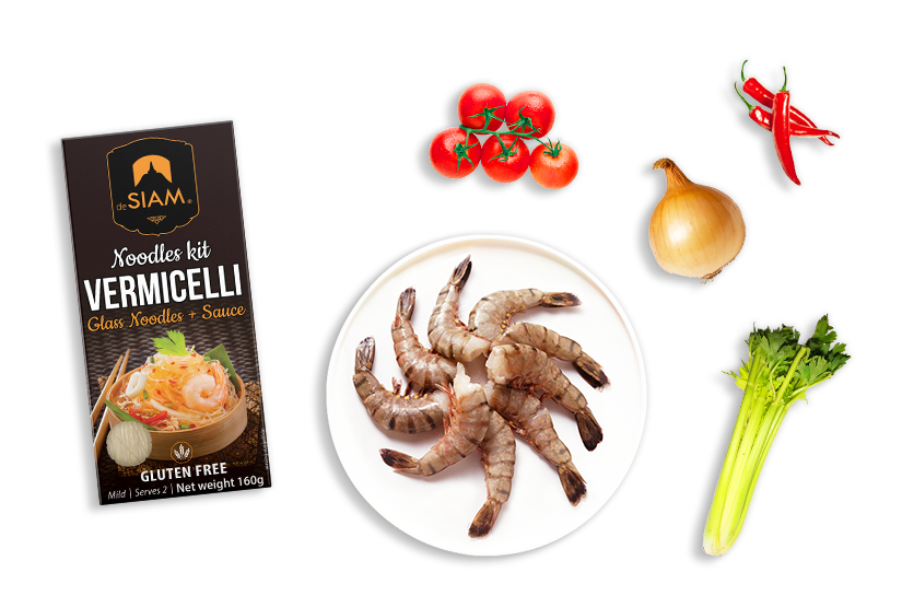 Ingredienti dell'insalata di vermicelli