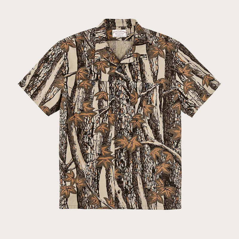 RUSTIC SHORT SLEEVE CAMP SHIRT Heartwood / navy / s by Filson Man, Men