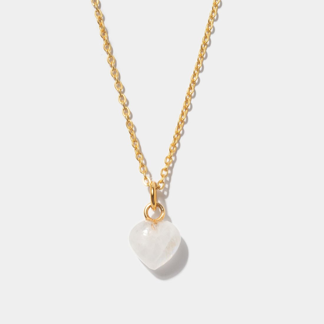 Halskette Mini Heart Moonstone Gold