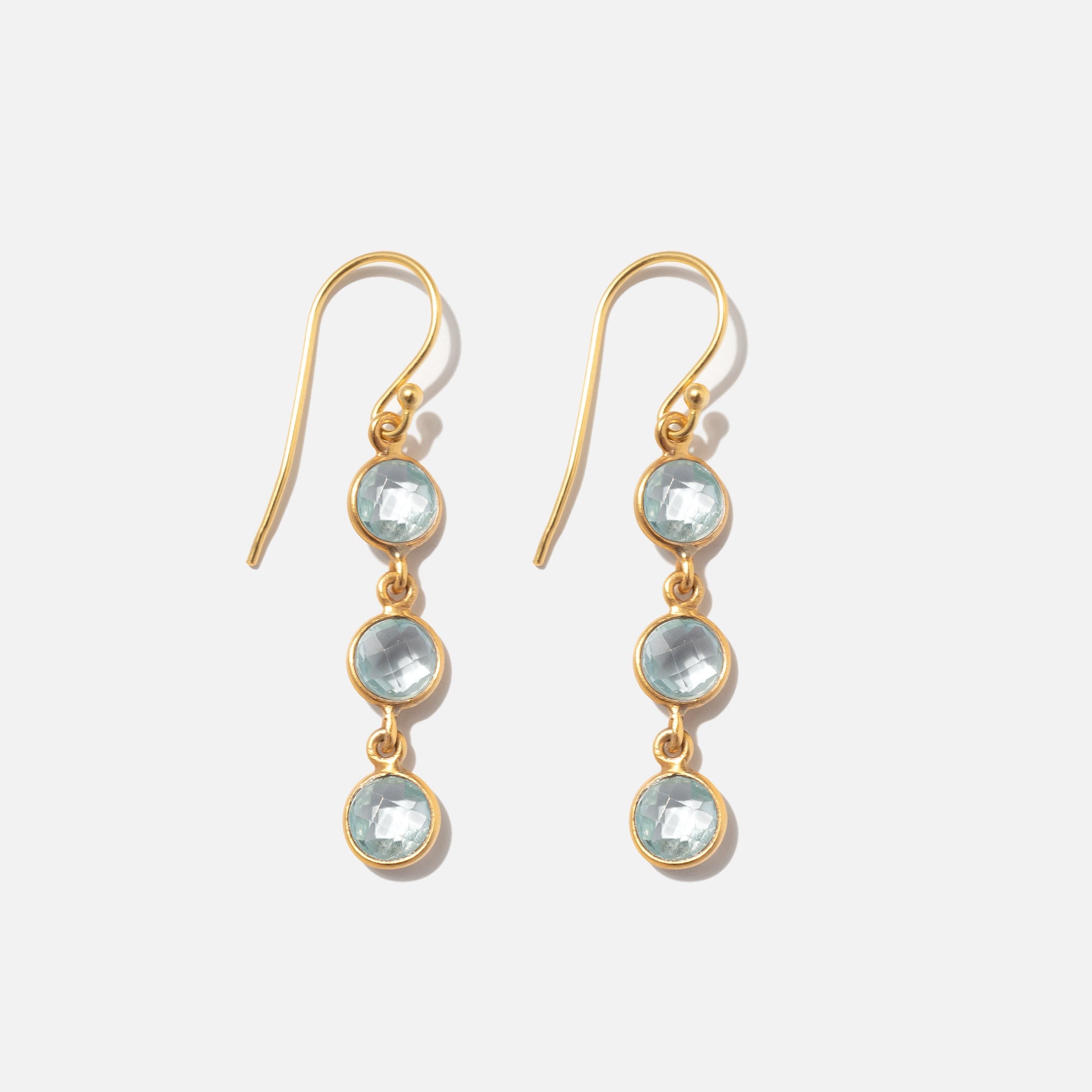 Ohrringe Charlotte Aquamarine Gold