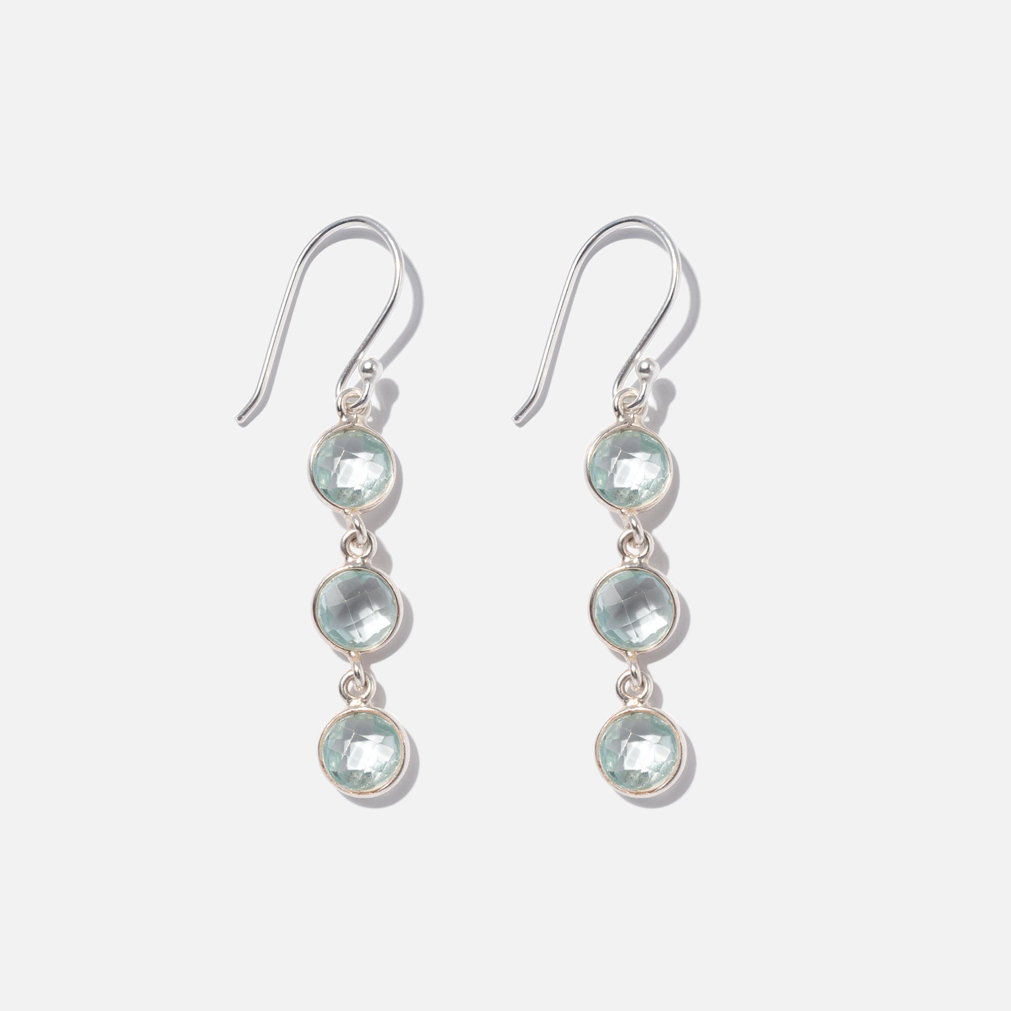 Ohrringe Charlotte Aquamarine Silber