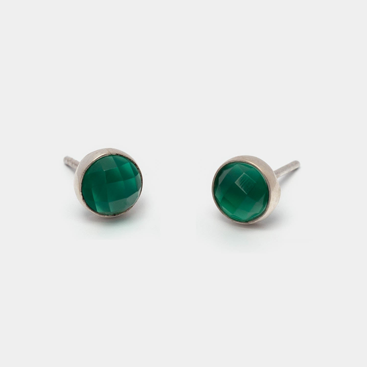 Ohrstecker Charlotte Green Onyx Silber