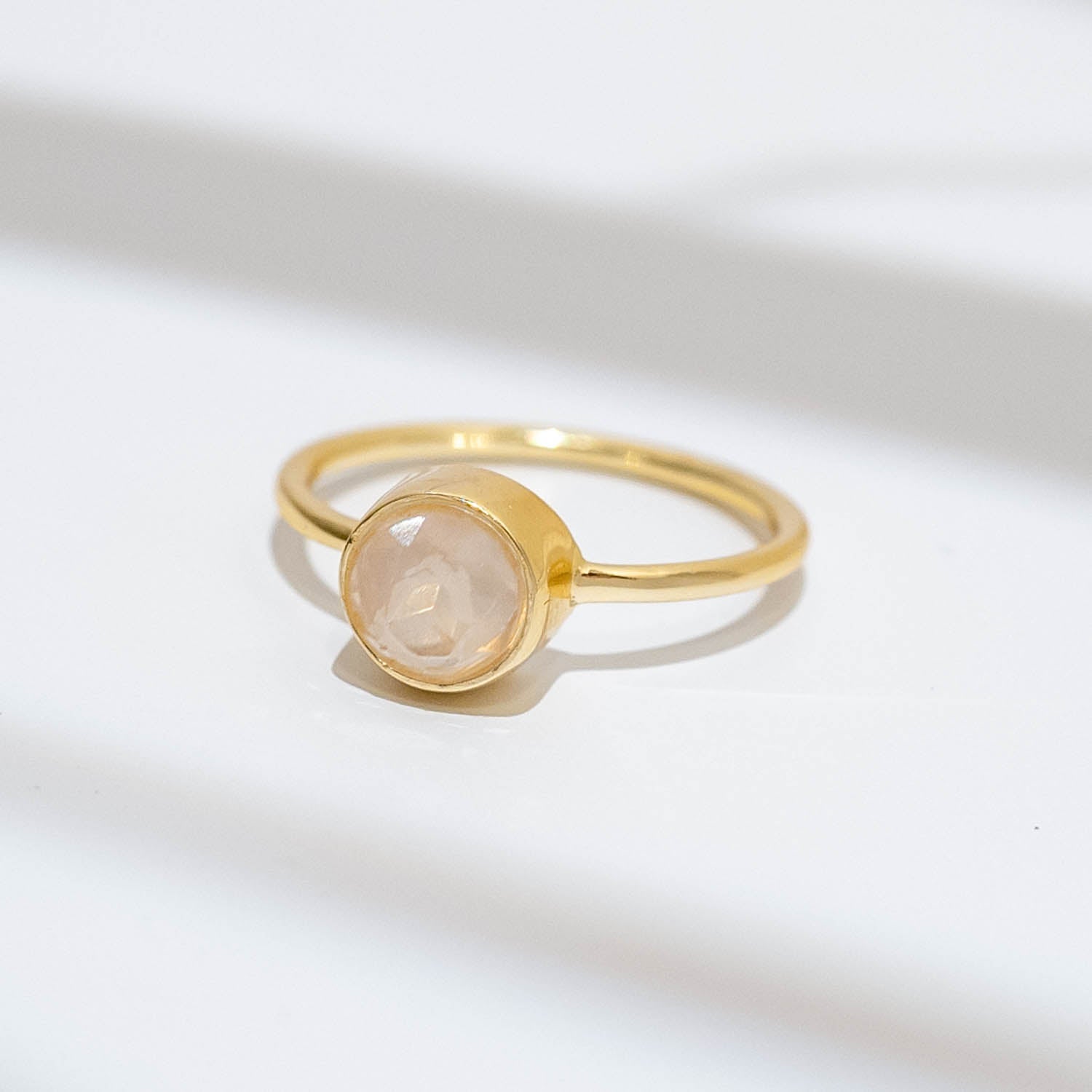 Ring Aline Circle Rose Chalcedony