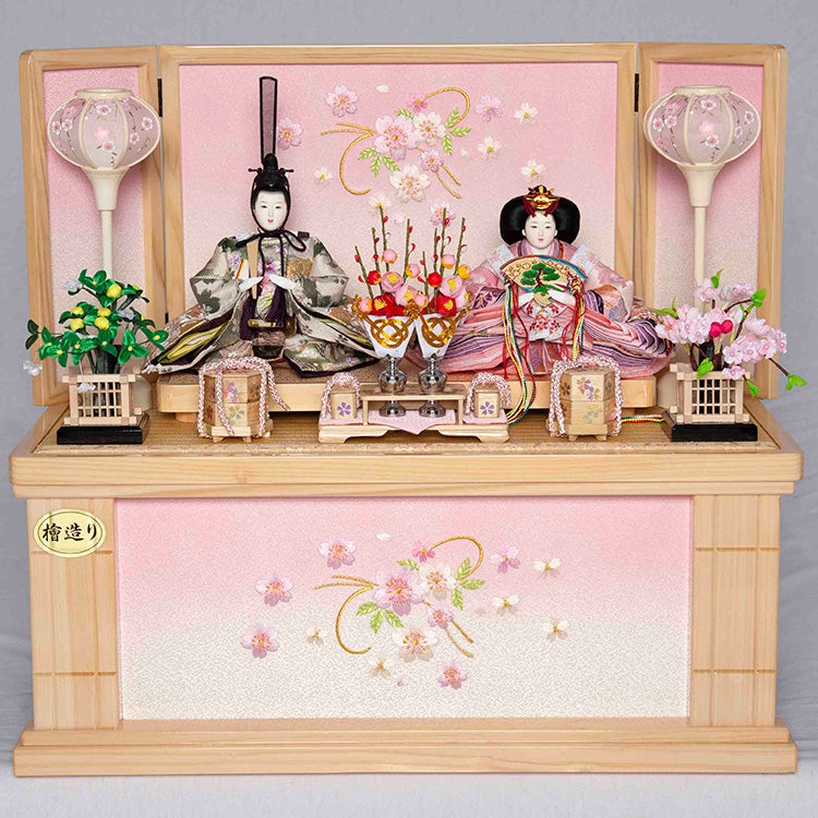 ひのき刺繍親王収納飾りw93029 - 福仙｜雛人形、五月人形、鯉のぼりの