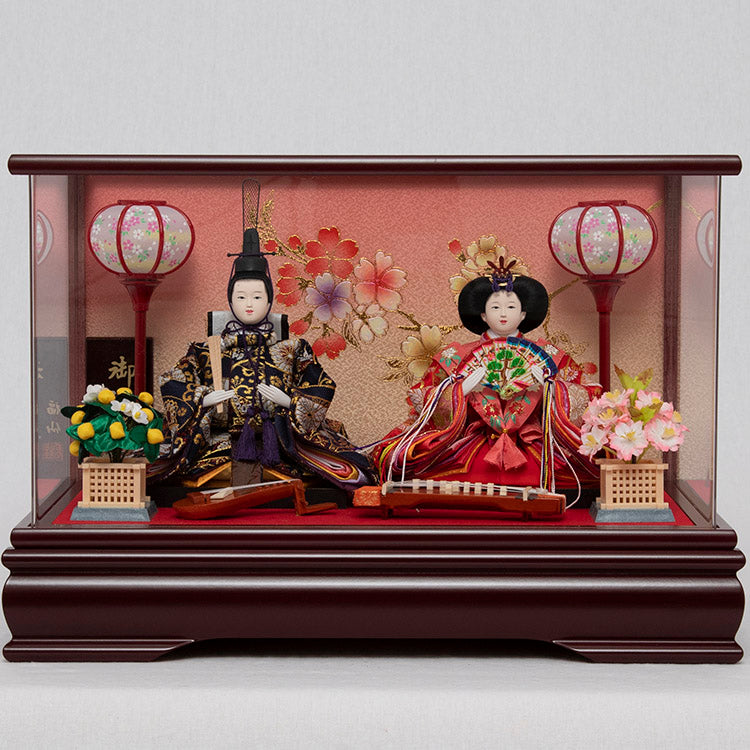 琵琶と琴 親王ケース飾り w13185 - 福仙｜雛人形、五月人形、鯉のぼり ...