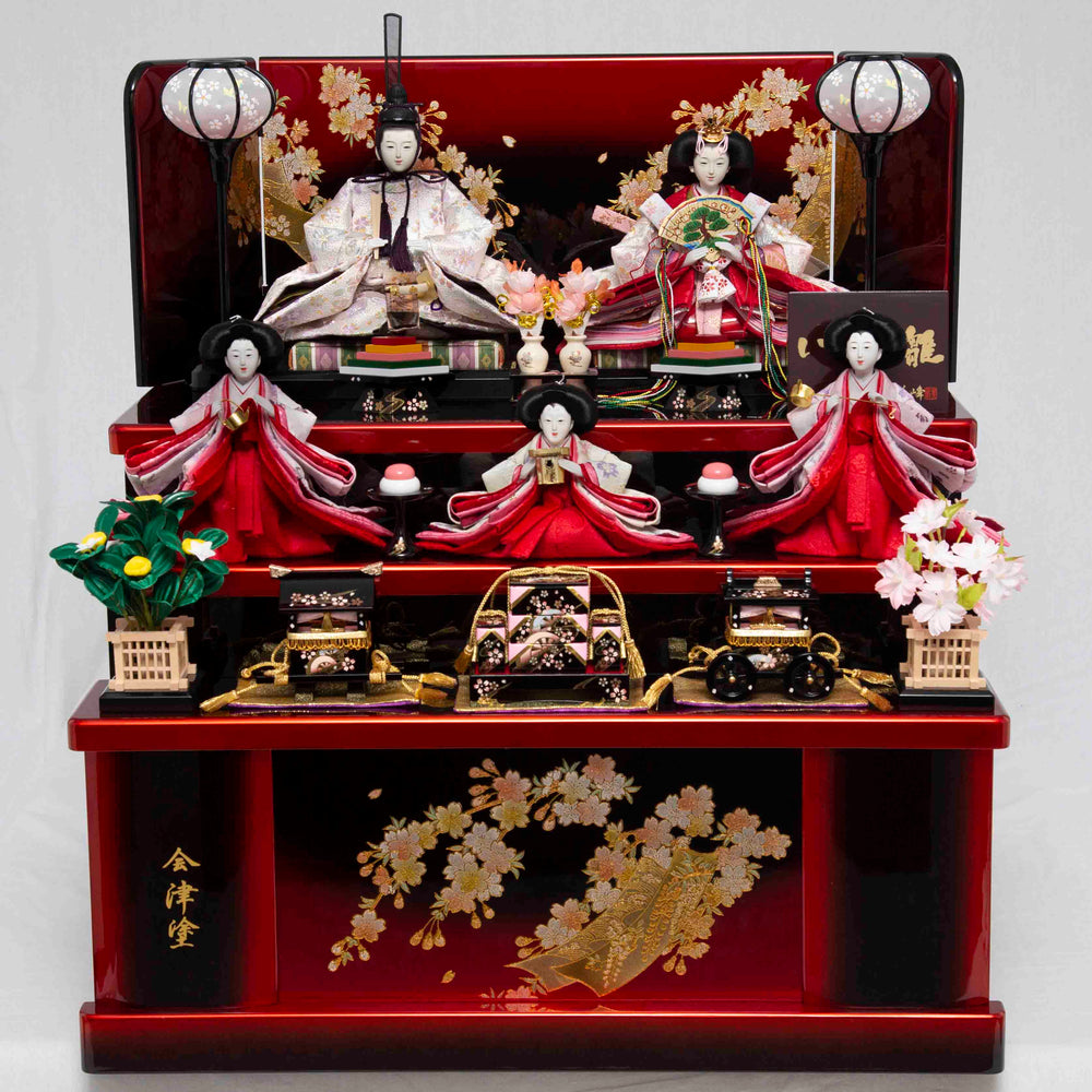 いろは雛 ひなた 三段収納飾り w93036 - 福仙｜雛人形、五月人形、鯉のぼりの専門店
