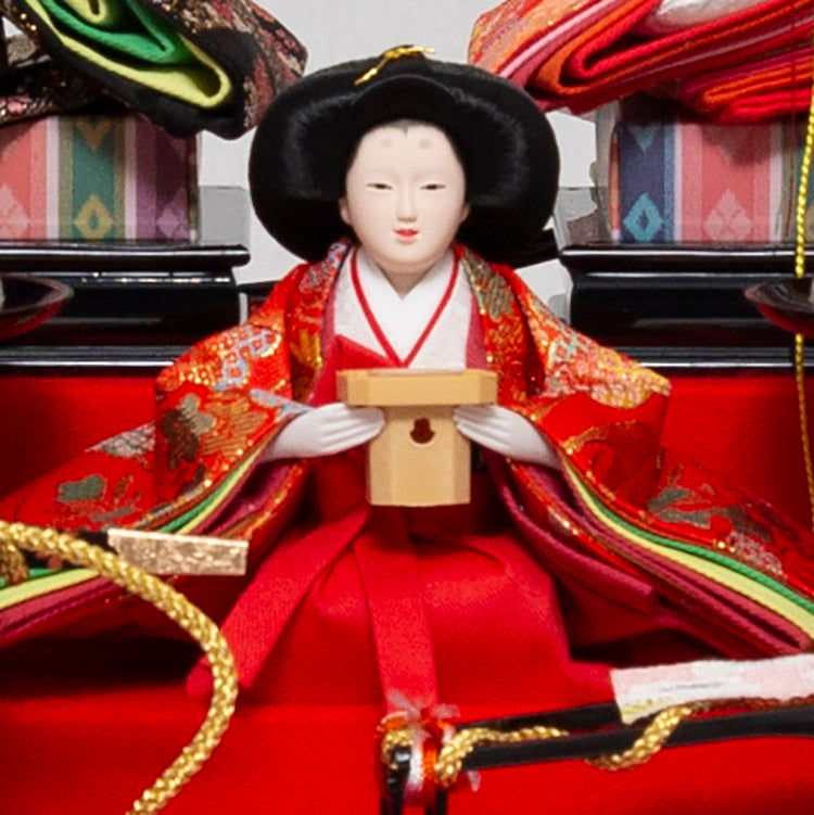 あかね 五人ケース飾り w93135 - 福仙｜雛人形、五月人形、鯉のぼりの 