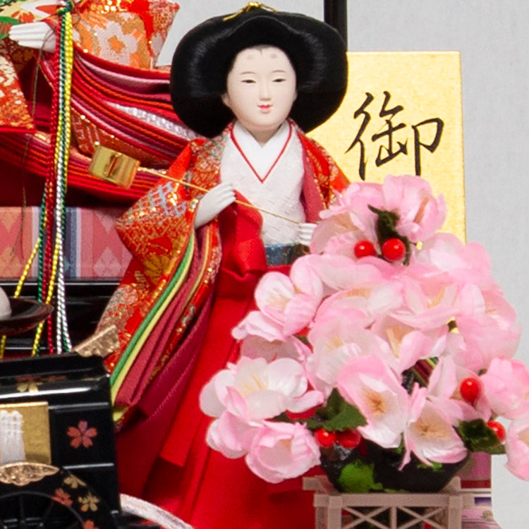 あかね 五人ケース飾り w93135 - 福仙｜雛人形、五月人形、鯉のぼりの