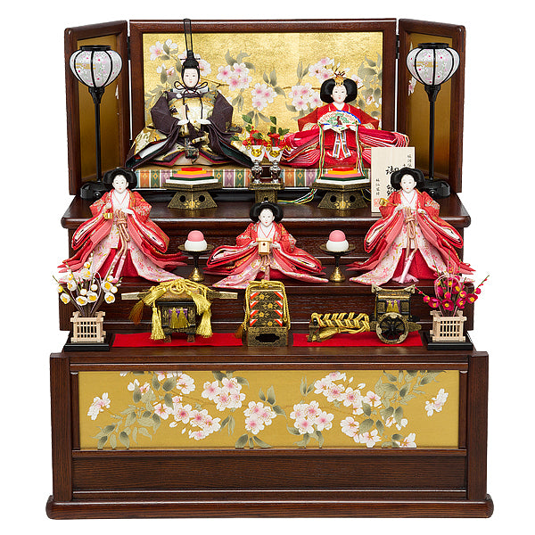 平安雛 三段収納飾り w53115 - 福仙｜雛人形、五月人形、鯉のぼりの専門店