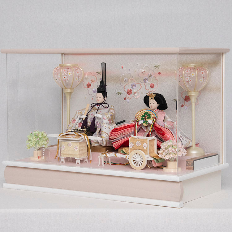 いのり 親王ケース飾り w33107 - 福仙｜雛人形、五月人形、鯉のぼりの