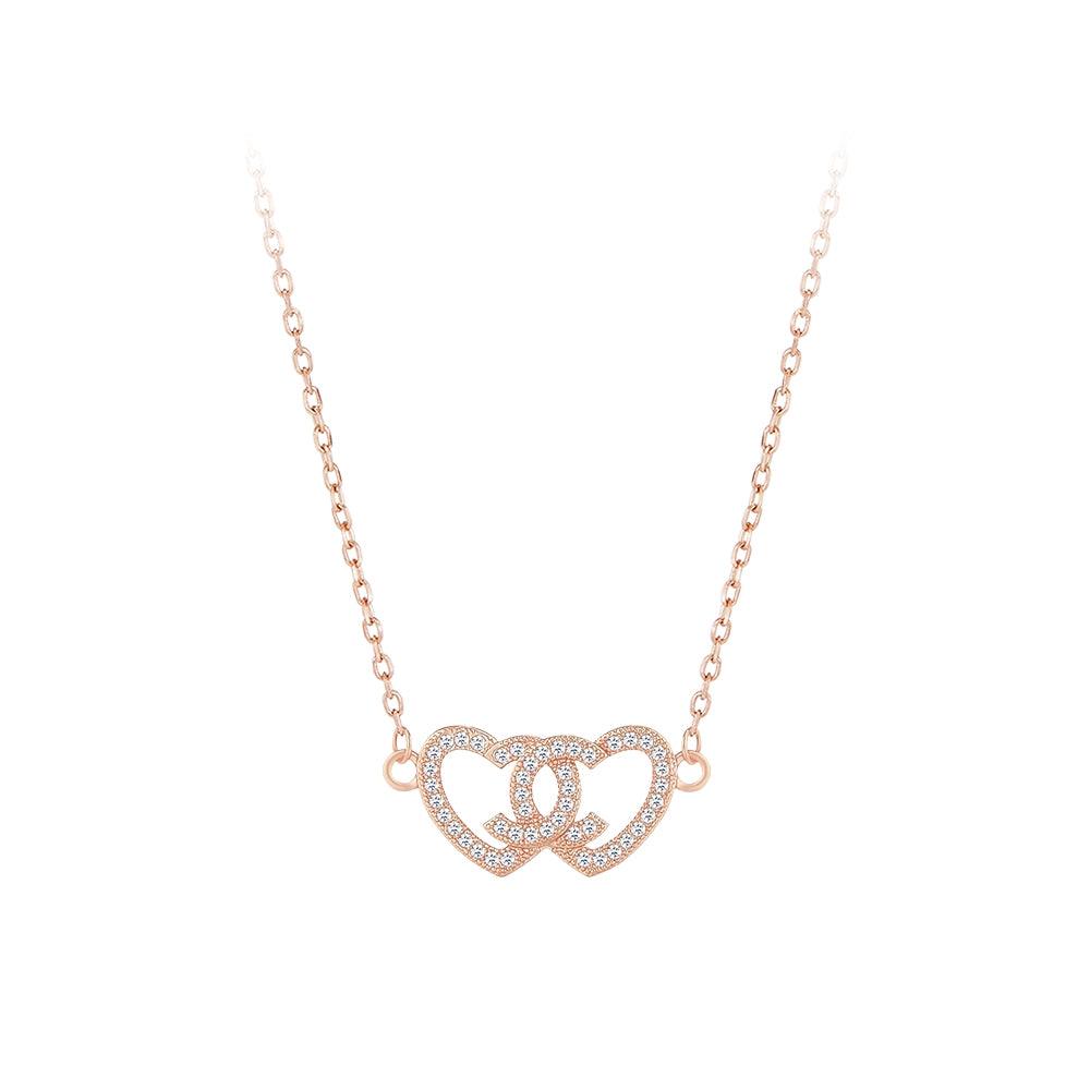 Double Heart Necklace