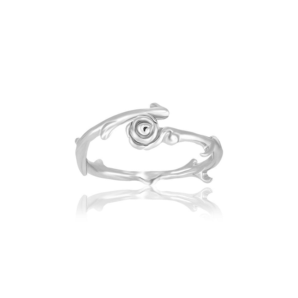 Rose Vine Ring White