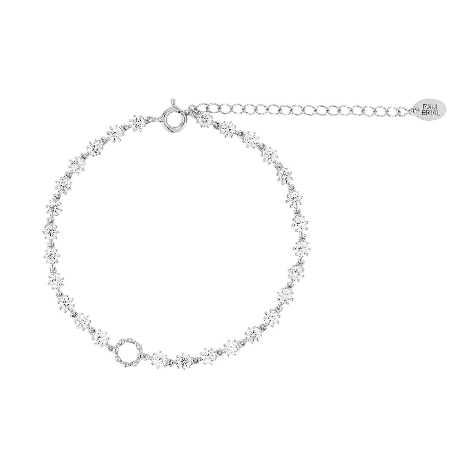 [Silver] Bright Bracelet White