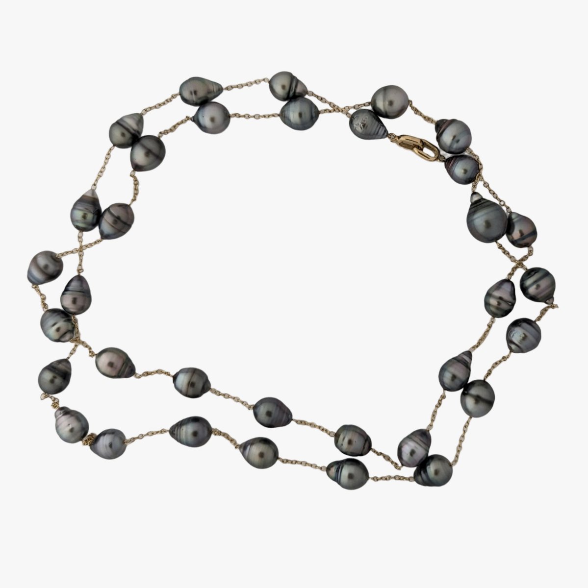 8-10mm Dark Tahitian South Sea Circle-Baroque Pearl Necklace | South sea pearl  necklace, Buy pearl necklace, Pearl necklace designs