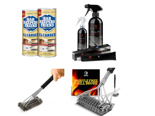 Mountain Grillers - Bristle Free Grill Brush with Scraper - Prevent Flare Ups for That Perfect Checkerboard Steak