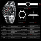 MEGALITH Military Watches Men Stainless Steel Band Waterproof Quartz Wristwatch Chronograph Clock Male Fashion Sports Watch 8087 - Topmall