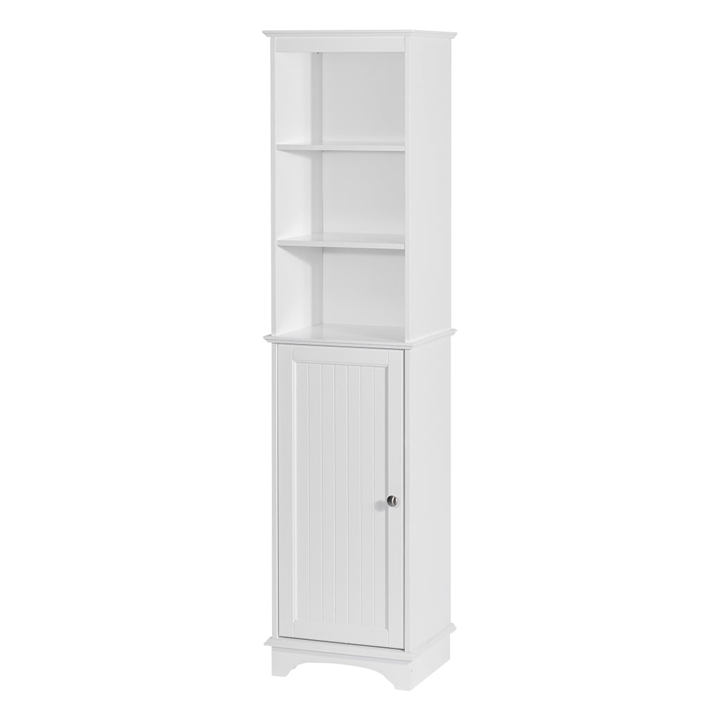 Spirich Slim Bathroom Storage Cabinet, Free Standing Toilet Paper Holder, Bathroom Cabinet Slide Out Drawer Storage,White