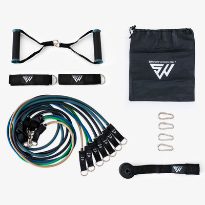 SmartWorkout Elite - Full Resistance Bands Set (+Bar)